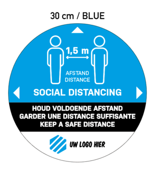 Social Distance Cirkel 30 cm blauw