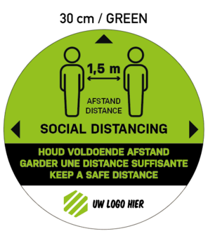 Social Distance Cirkel 30 cm groen