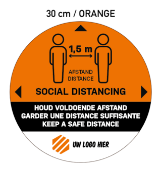 Social Distance Cirkel 30 cm oranje
